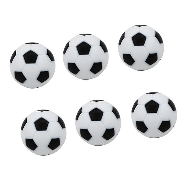 6 stk. 32 mm Bordfodbold Fodbold Foosball Bolde Udskiftning Sort