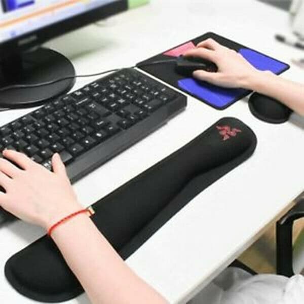 3 stk. tastatur håndleddsstøtte, håndleddspute, musematte-sett