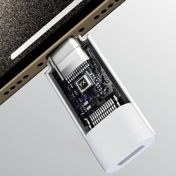 Lightning hunn til USB-C hann hodetelefonadapter - Forbedret lydkvalitet og rask lading for enhetene dine