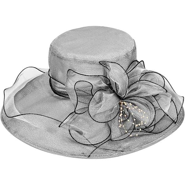 Organza Hat til Kvinder Bryllupshat Solhat Kirkehat Ascot Hat Konkurrencehat