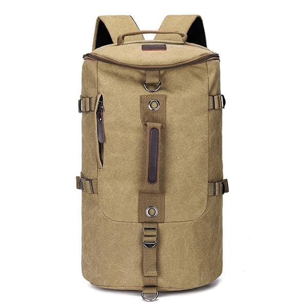 Khaki Vandrerygsæk 49x29x32cm Stor Kapacitet Militær