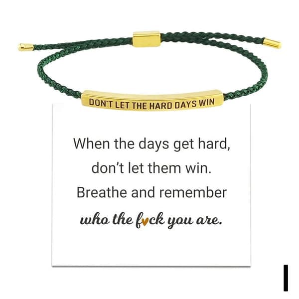CTDWNT Lad ikke de hårde dage vinde Armbånd til kvinder og mænd, Inspirerende Baolan onesize Baolan onesize Baolan onesize