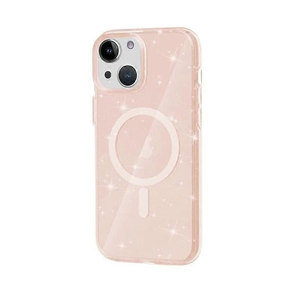 For iPhone 15 Terminator Style Glitter Powder MagSafe Magnetisk Mobiltelefondeksel