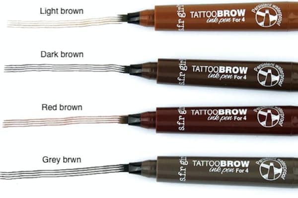 Kulmakynä - kulmatatuointi - mikrokynä sävy Punaruskea Red brown