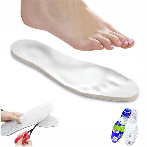 Skoinnlegg / Såler til Sko - Memory Foam - 35-43 Hvit