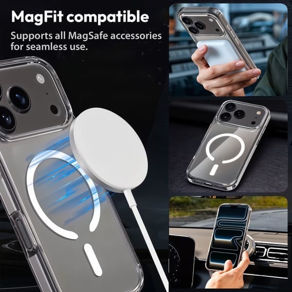 MagCase til iPhone 17 Pro Max – Krystallklart MagSafe-deksel iPhone 17 Pro Max iPhone 17 Pro Max iPhone 17 Pro Max