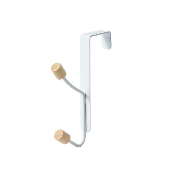Dörrkrokar, 2-pack Robust Metall Över Dörr Träkrokar Organizer för Upphängning, Badrum Sovrum Dörrhängare - Vit