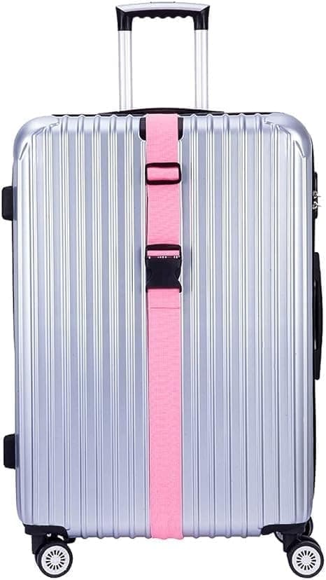 4-pack resväskeband för resväskor, bagageremmar, resetillbehör, multifunktionella, rosa Pink