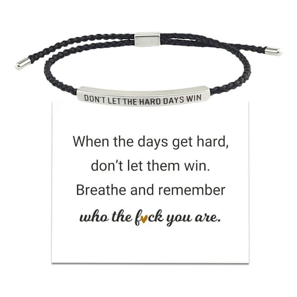 CTDWNT Lad ikke de hårde dage vinde Armbånd til kvinder og mænd, Inspirerende Baolan onesize Baolan onesize Baolan onesize