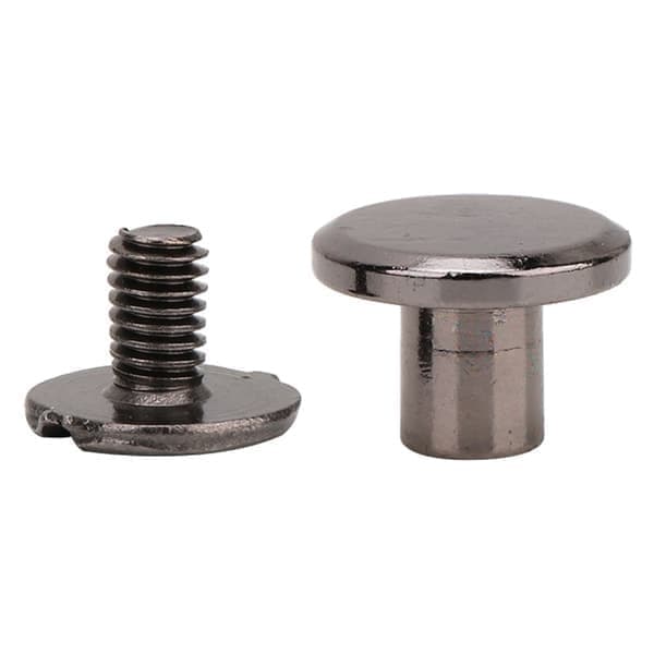 30 set 5mm/6mm/8mm mässingsnitar för läder, dubbelsidiga rörformade metallnitar (#3)