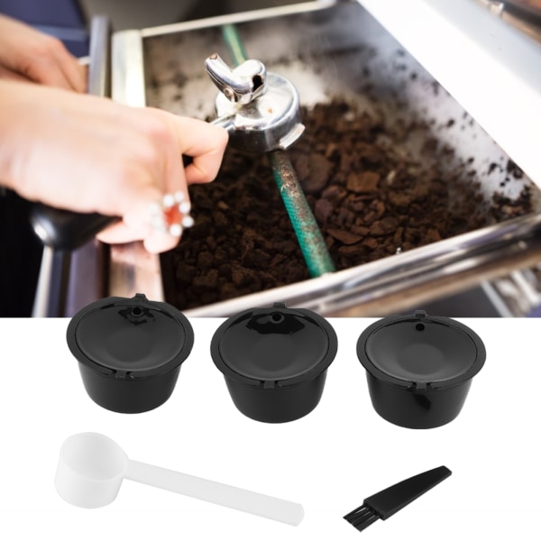 2 sett kaffekapselputer Gjenbrukbare etterfyllbare filterkopper Passer til Nestle DOLCE GUSTO kaffemaskiner