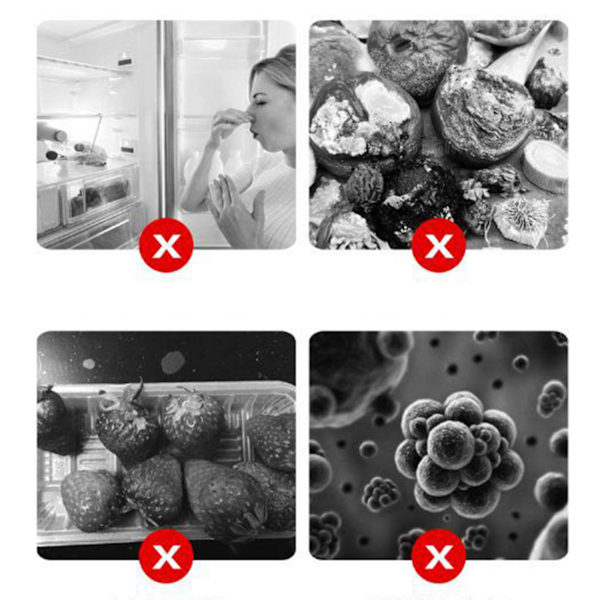 Køleskabsdeodorantboks forhindrer lugt Sikker genanvendelse Køleskabs- og fryserluftaffugter til hjemmet Køleskabsdeodorantboks