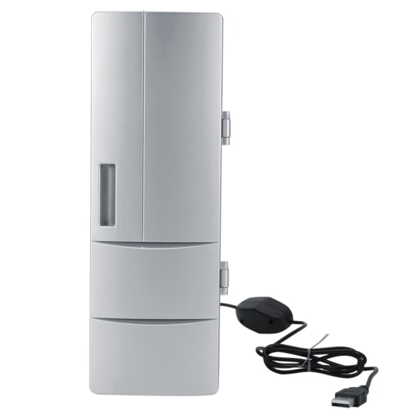 Kompakti mini- USB jääkaappi-pakastinpurkit Juomaolutjäähdytin Lämpimälle Matka-autotoimistokäyttöön