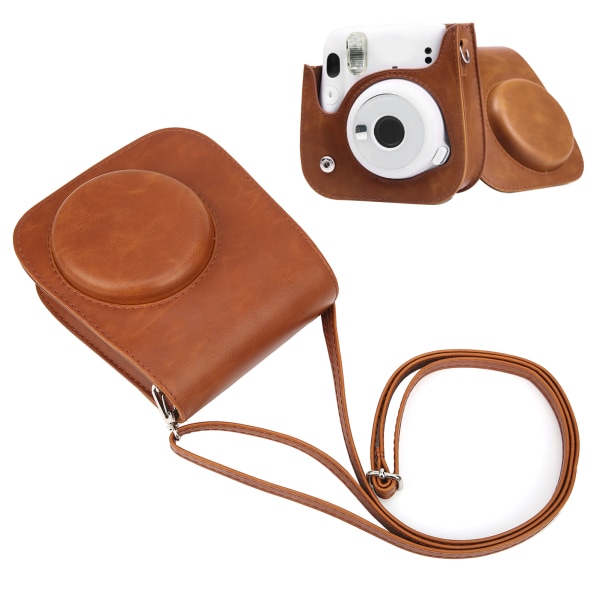 PU-kameraoppbevaringsveske Vintage Sling Shell Bag for Fujifilm Instax Mini 11/9/8 kamera
