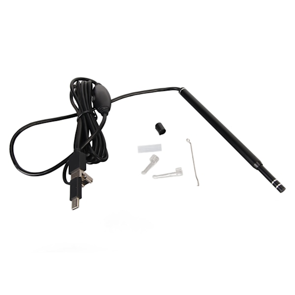 MH 3 in 1 USB Endoscope with 6 Adjustable LED Lights Flexible HD Endoscope for Cell Phones Tablets Computers