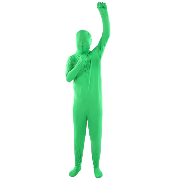 Fotografering Grøn Chromakey-bodysuit Unisex-stræk Voksenkostume Forsvindende mand til fotografering 180 cm