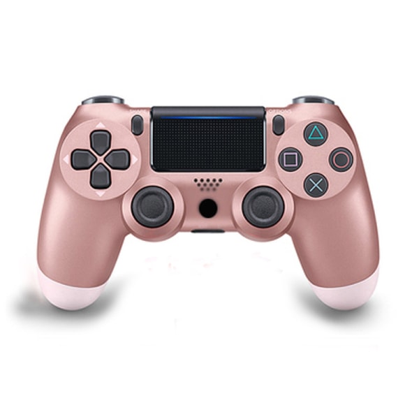 PS4 sexaxlig Dual Vibration Bluetooth trådlös handkontroll roséguld