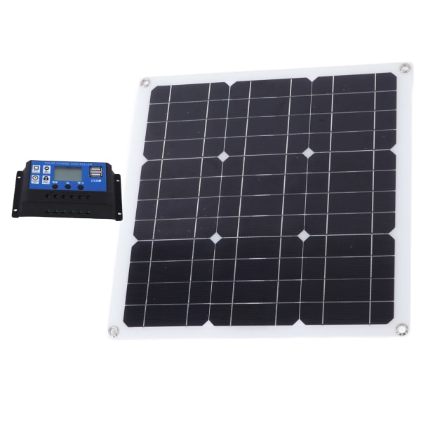 30W solcellepanelsett Dobbel USB DC-utgang Solceller 100A-kontroller for bilbatteribåt