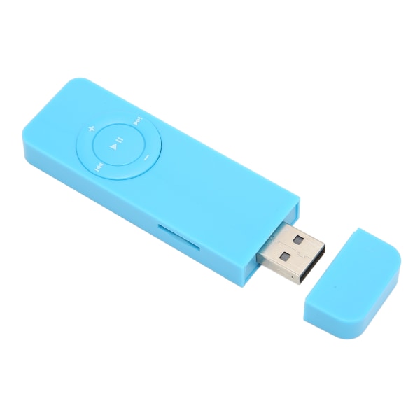 MP3-spiller Tapsfri lydstøtte Opptil 64 GB minimusikkspiller for studenter som kjører Travel Blue