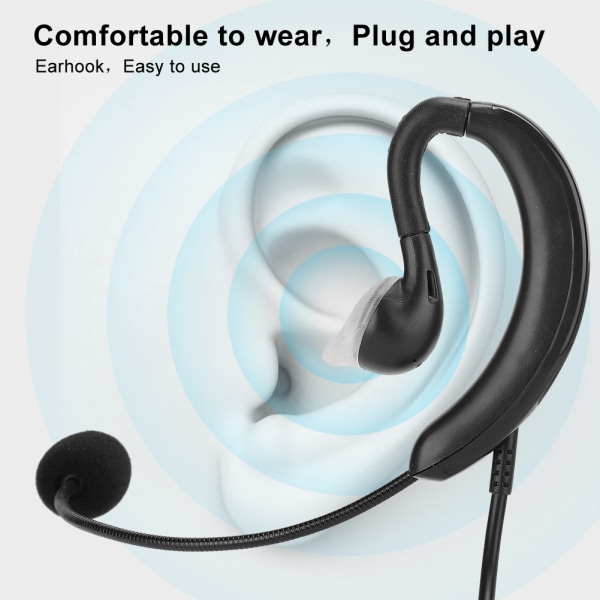 Ear Hook Headset USB -kuulokkeet Tietokoneen kannettava lisävaruste Skypelle / QQ:lle / MSN:lle