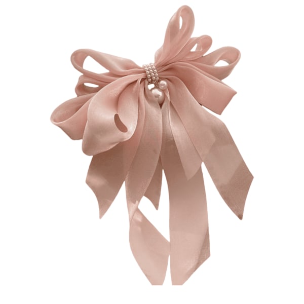 Spring and summer bow velvet hairpin Spring and summer ribbon hairpin Long ribbon hairpin Long tail bow hairpin Hair accessories Pink