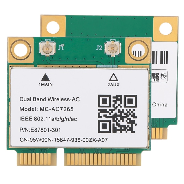 Netværkskort Mini PCIE Gigabit DualBand til Bluetooth 4.2 trådløs Wifi MCAC7265