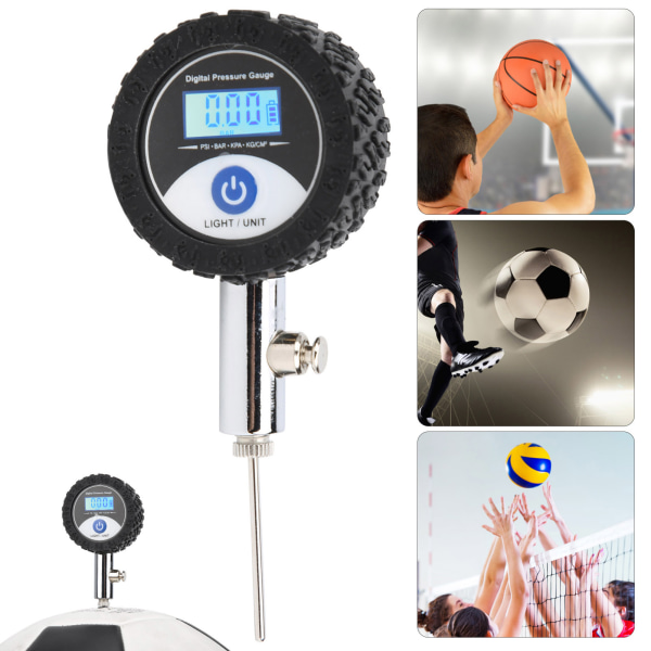 Mini fodboldtrykmåler Volleyball Basketball Barometre med digitalt display