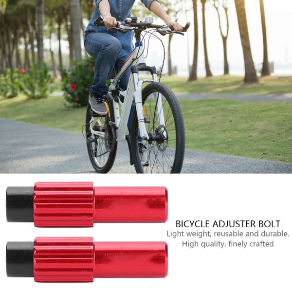 1 par cykelbremsekabel Gearskiftekonnektor Linjeregulatorjusteringshushætte (rød)