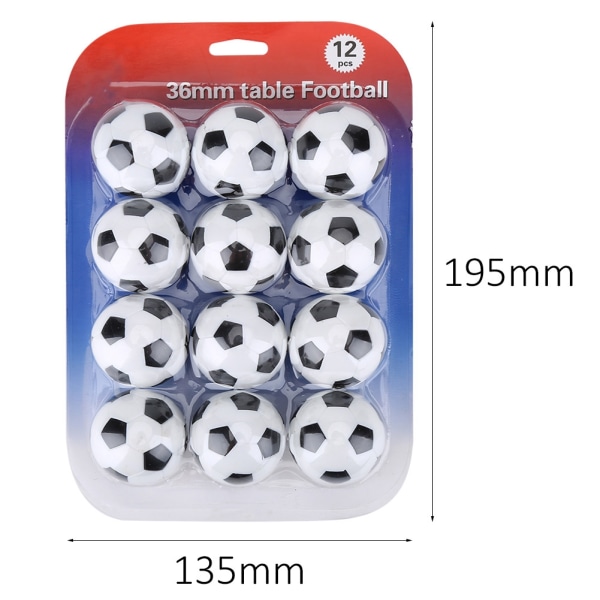 12st Bordsfotbollsspel Ersättningssats Mini 36mm fotbollar Bollar Set Tillbehör