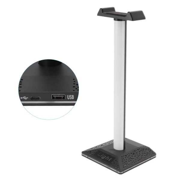 RGB Gaming Headset Stand Type C USB LED-hovedtelefonholder til skrivebordsbord stemningsbelysning