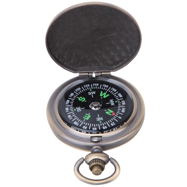 J35A Vintage bærbar sinklegering Flip open lommeur kompass for utendørs navigasjonsverktøy