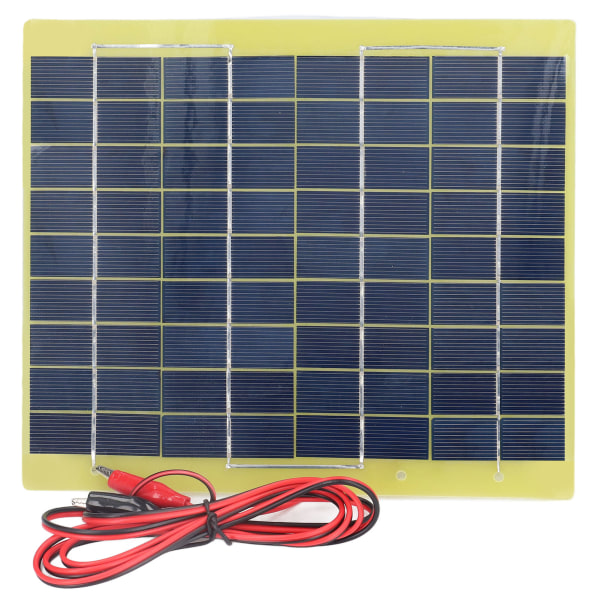 Solpanel polykiselmaterial Låg ljuseffektivitet Lätt bärbar solcellsladdare för laddning 12V batteri 5W 18V