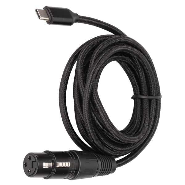 USB C til XLR hunnkabel Lavstøy HIFI Plug and Play USB C mikrofonkabel for Windows 3 meter/9,8 fot