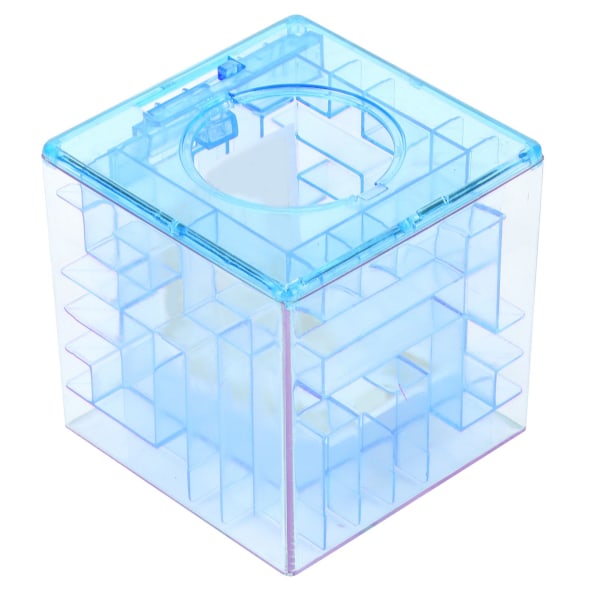 Mini pengekasse Innovativ labyrint-spil Møntbesparende æske Pædagogisk legetøjsgave til børn KidsBlue