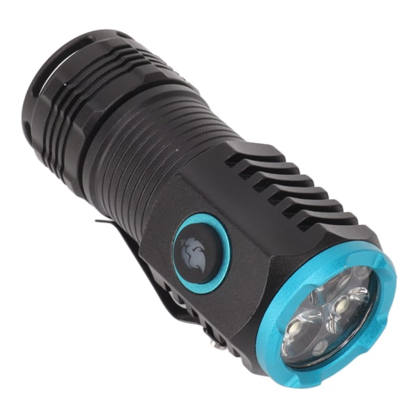 Mini kraftig lommelygte Høj lysstrøm 2000lm lys USB C genopladelig LED 6 tilstande IPX4 vandtæt halemagnet