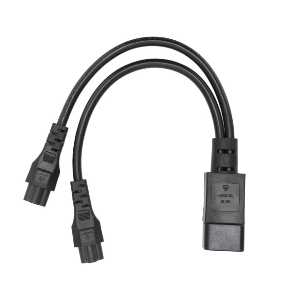 Splitter strømpluggledning IEC320 C14 hann til dobbel IEC320 C5 hunn strømledning for bærbar datamaskin strømadapter 100‑250V
