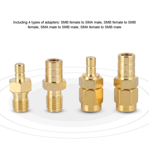 4 tyyppiä RF-sovitin SMA-sovitin SMB-liittimeen RF- set DAB-autoradioantennille