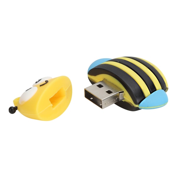 DK Memory Stick USB Flash Drive Pendrive Gave Datalagring Cartoon 3D Bee Model Yellow16GB