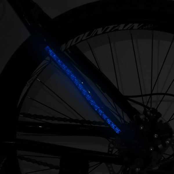 2Ruller Cykel Reflekterende Klistermærker Sikkerhedshjul Decal Stripe Tape (blå)