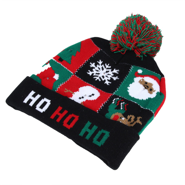 Jouluneulottu pehmeä lämmin talvihattu Kevyt hattu lapsille Aikuiset Festivaalit Holiday PartyType 7