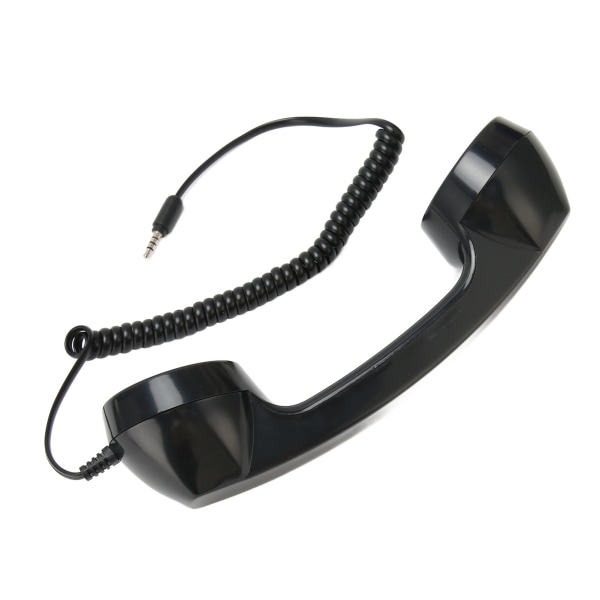 Retro-puhelinluuri monitoiminen säteilynkestävä kädessä pidettävä matkapuhelinvastaanotin matkapuhelimiin tietokoneisiin musta