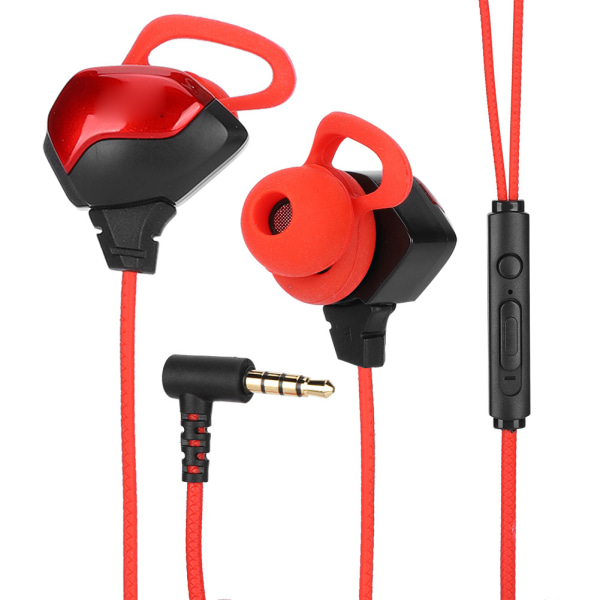 G3000 Universal 3,5 mm kablet In-Ear Gaming-øretelefon Støyreduksjon Gaming Headset Rød