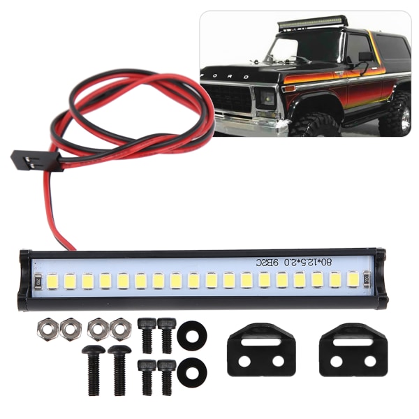 RC-auton kattolamppu LED-valopalkki sopii Traxxas TRX6 /TRX4 /SCX10 1/10 RC Crawler