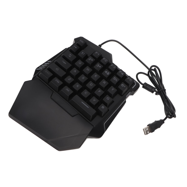 Ethånds gaming tastatur 35 taster Farverigt baggrundsbelysning Professionelt USB-interface Ergonomisk RGB-tastatur til pc