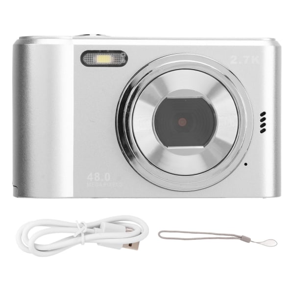 2,4-tums digitalkamera 48MP 1080P 8X zoom Selfie Anti-skakkamera för tonåringar Studenter Pojkar Flickor Seniorer