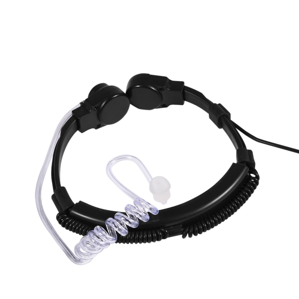 Halsmikrofonhodesett Akustisk rør ørestykke PTT for Baofeng UV5R 2-veis radio walkie talkie