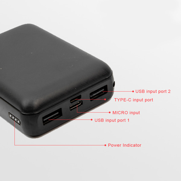5V 2.1A 10000mAh Power Bank Dobbel USB Power Bank-lader for oppvarmet jakkeoppvarmet vest og varmebukser