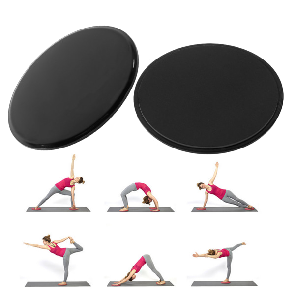 Sport Træning Sliding Disc Disks Slider Workout Træning Slide Mat Fitness Udstyr sort