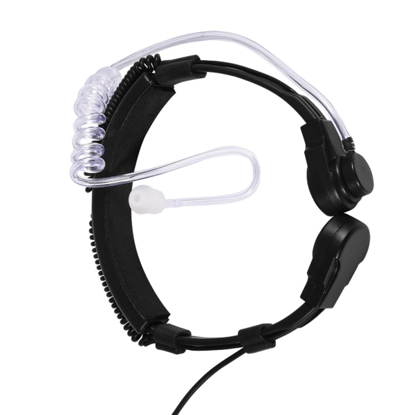 Halsmikrofonhodesett Akustisk rør ørestykke PTT for Baofeng UV5R 2-veis radio walkie talkie