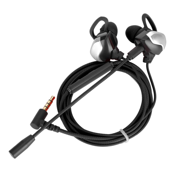 G3000 Universal 3,5 mm kablet In-Ear Gaming-øretelefon Noise Reduction Gaming Headset Sølv